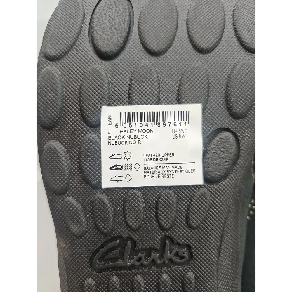 CLARKS Collection Black Mary Jane Sport Soft‎ Cushion Slip On Shoe Womens 8